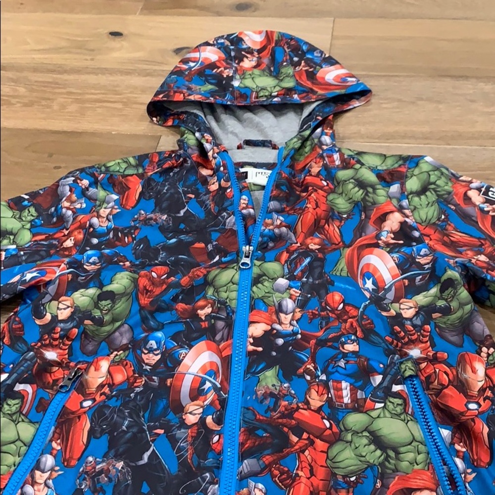 GAP Kids Marvel Avengers Hooded Raincoat - Red, Blue, Green
